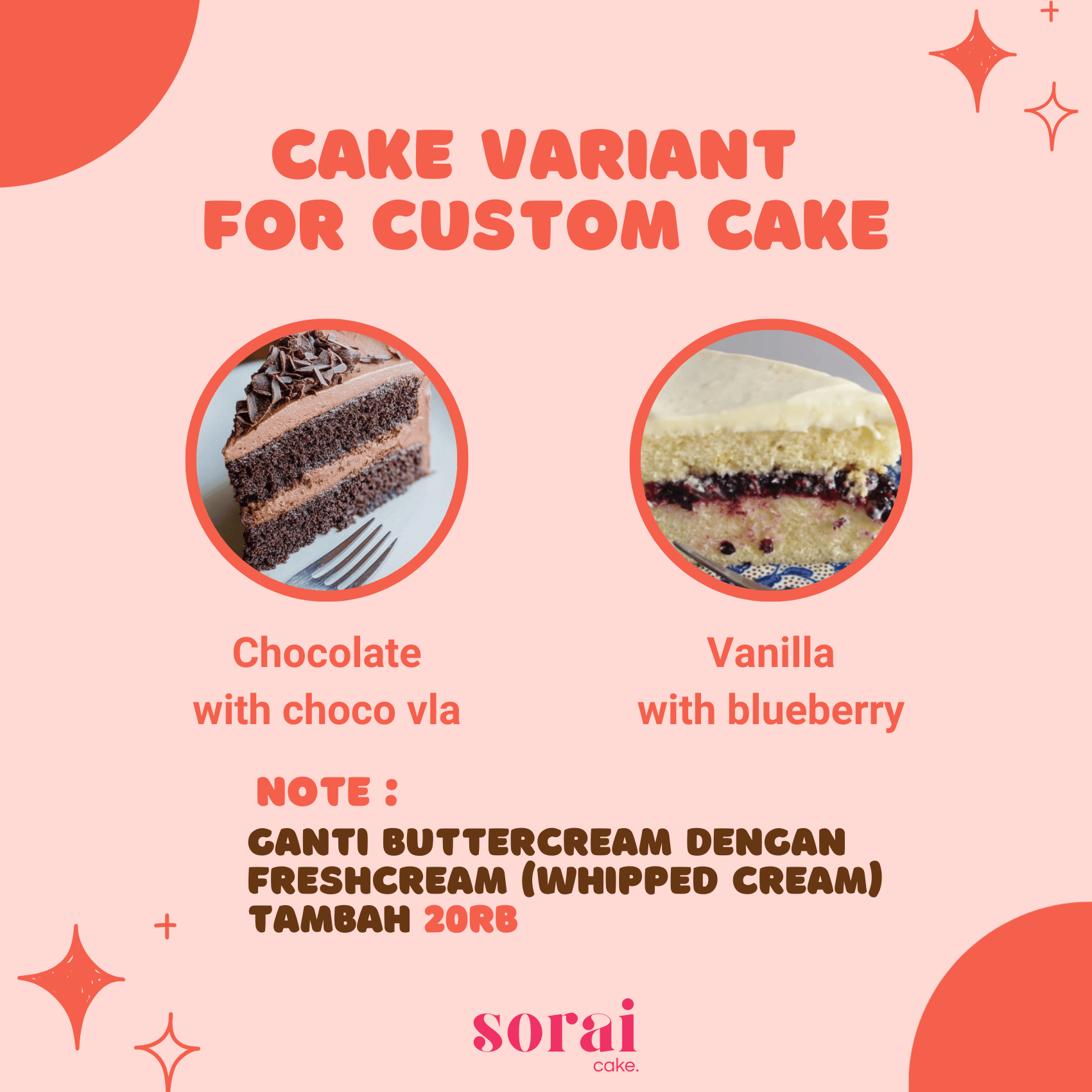 Cake Variant for Custom Cake